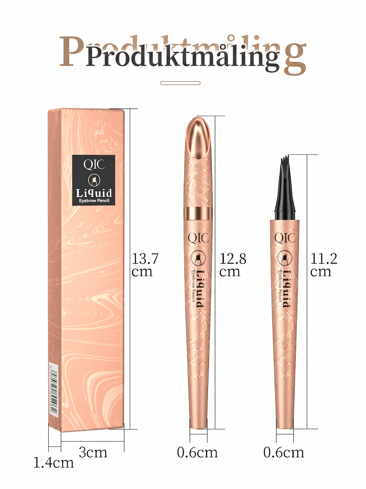 Vandfast Øjenbrynspen med 3D Microblading-Effekt