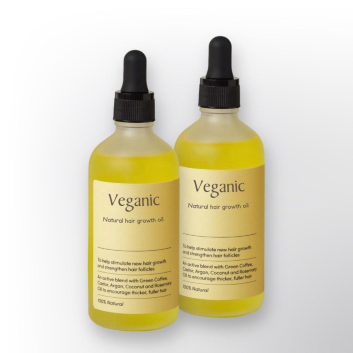 Vegansk Hårvækstolie | Naturlig Serum | Castor, Argan, Kokos