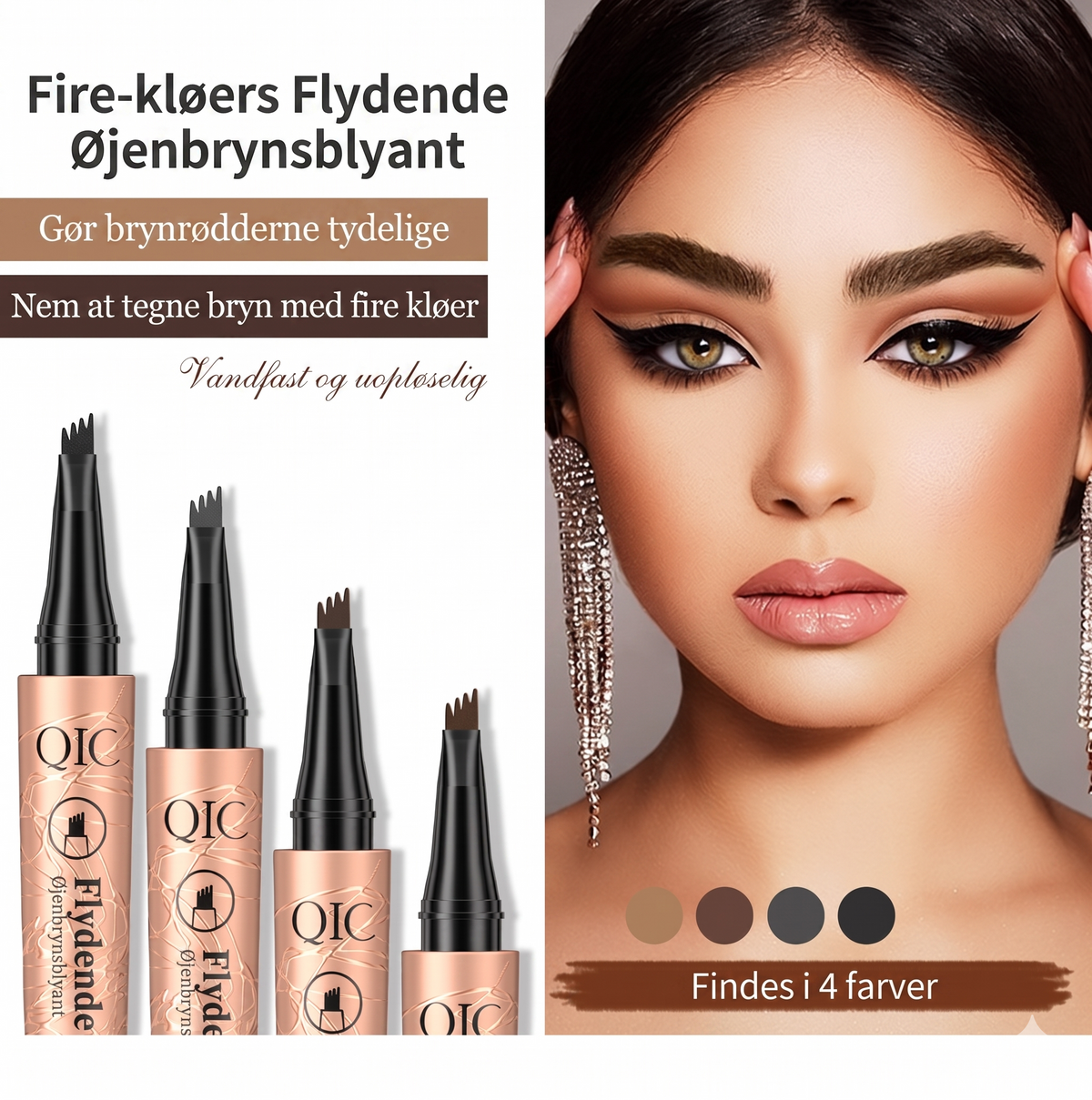 Vandfast Øjenbrynspen med 3D Microblading-Effekt