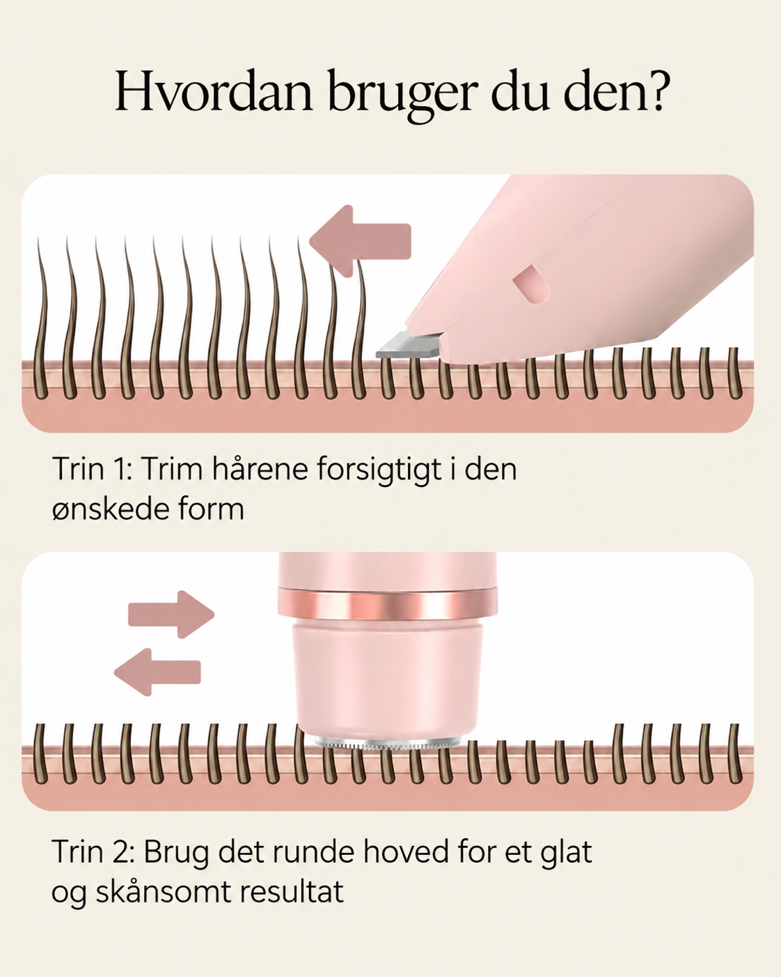 SmoothFinish 2-i-1 Ladyshaver – Glat Hud