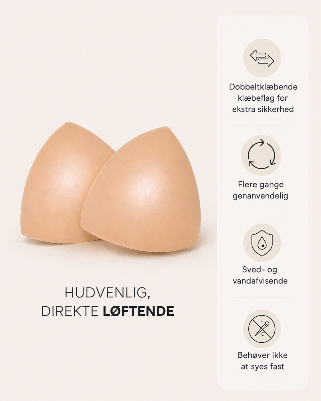 LiftCurve Selvklæbende BH-Pads – Usynligt Løft