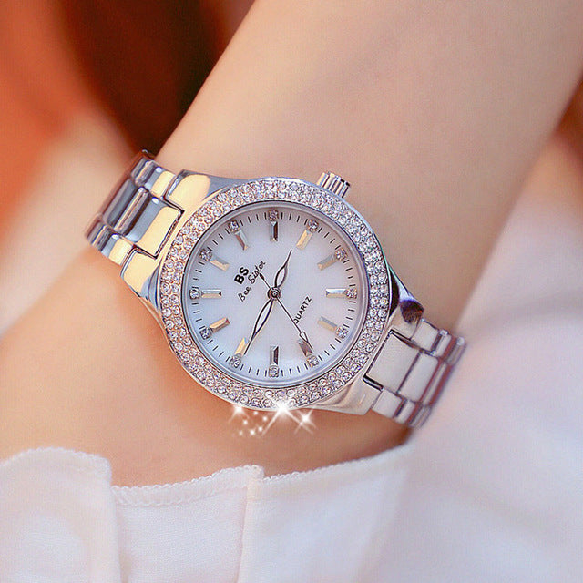 Kvinders Quartz Ur med Rund Skive