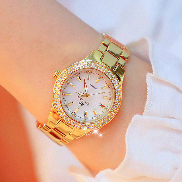 Kvinders Quartz Ur med Rund Skive