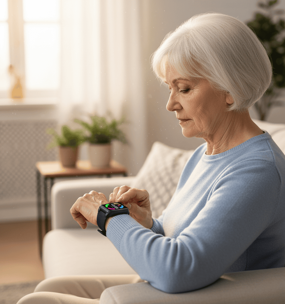 Senior GPS Smartwatch med Faldregistrering og SOS Knap