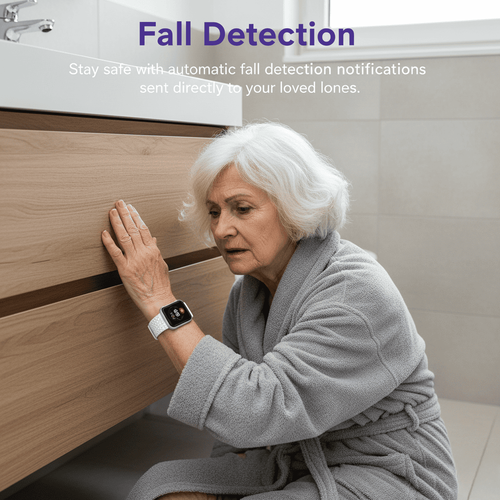 Senior GPS Smartwatch med Faldregistrering og SOS Knap