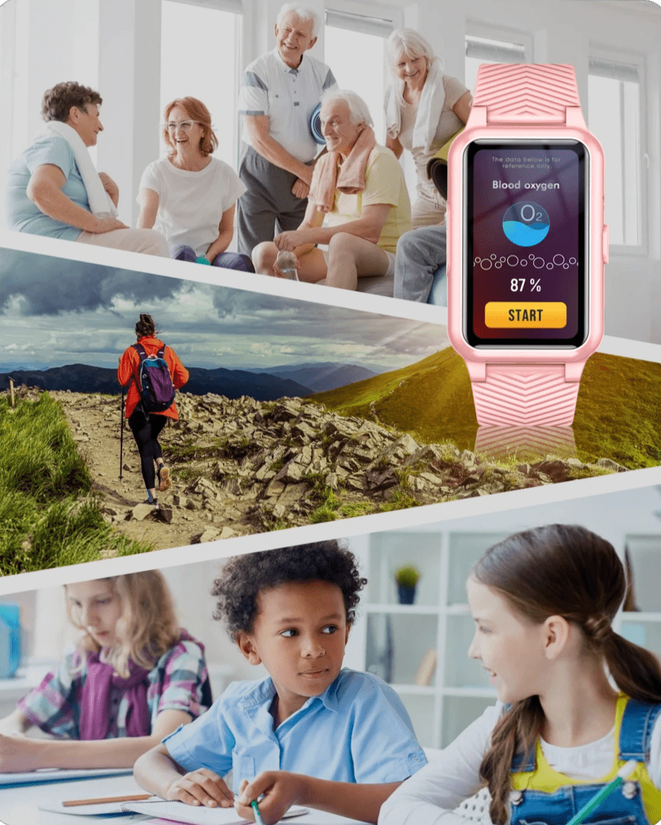 Senior GPS Smartwatch med Faldregistrering og SOS Knap