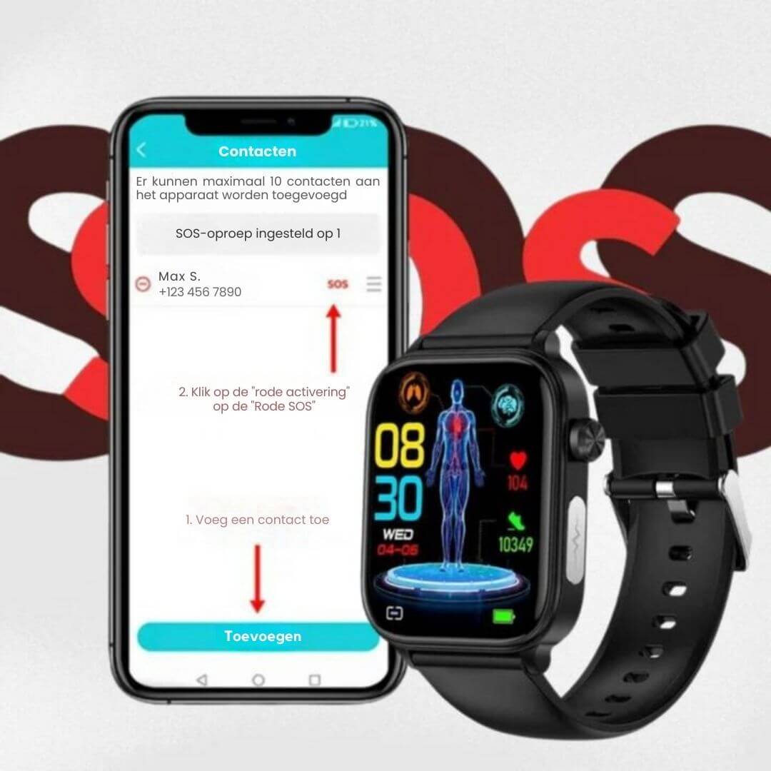 Senior Smartwatch med SOS og GPS-sporing