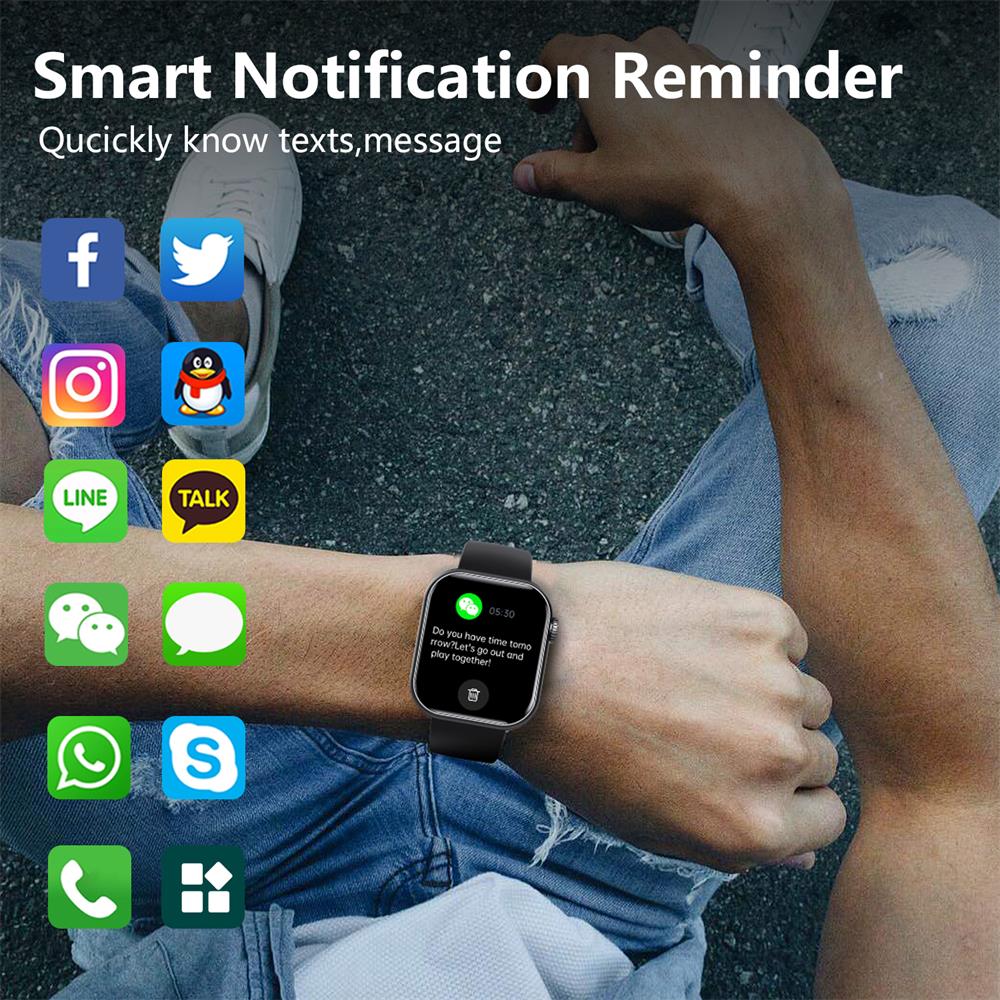 Smartwatch med Fitness Tracker og Sundhedsovervågning