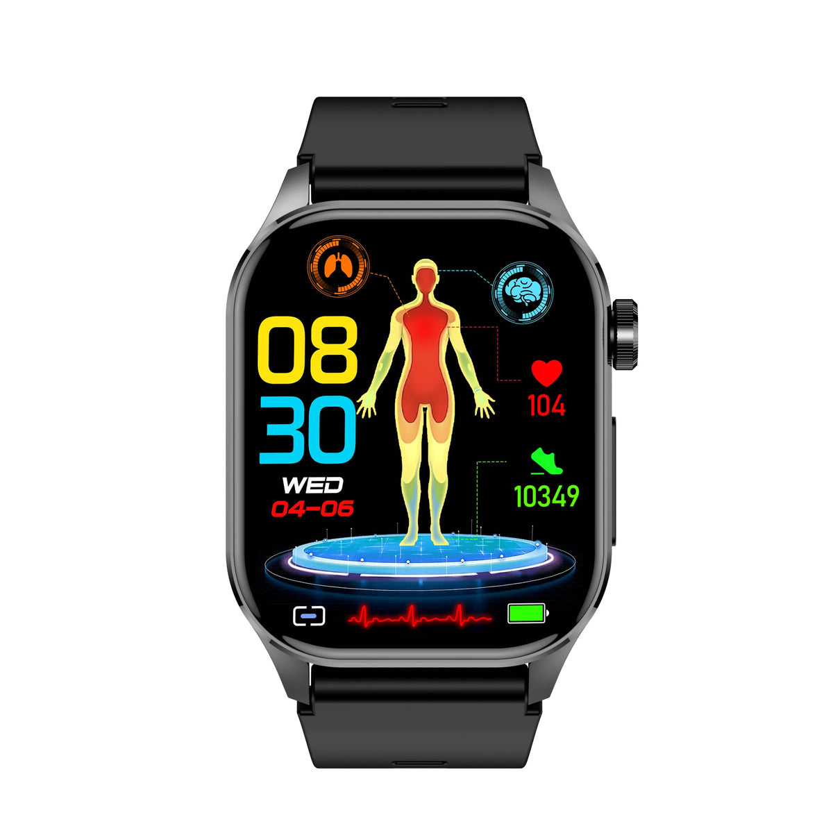 Smartwatch til Mænd og Kvinder med Avancerede Sundhedsfunktioner