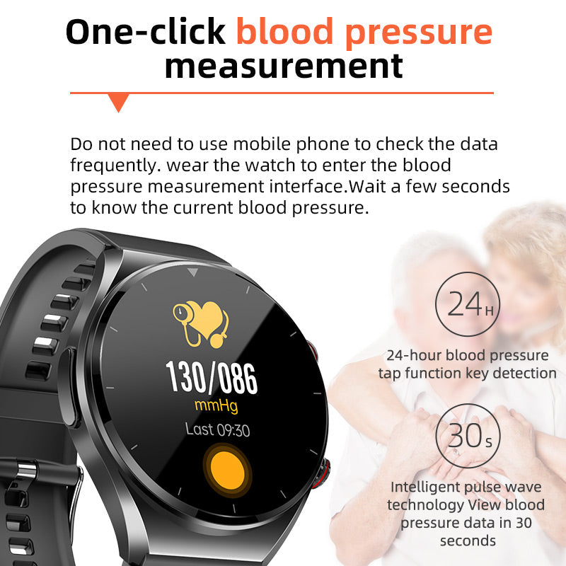 Smartwatch til sundhedsovervågning med EKG og puls