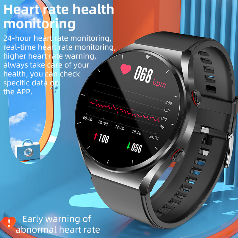 Smartwatch til sundhedsovervågning med EKG og pulsmåling