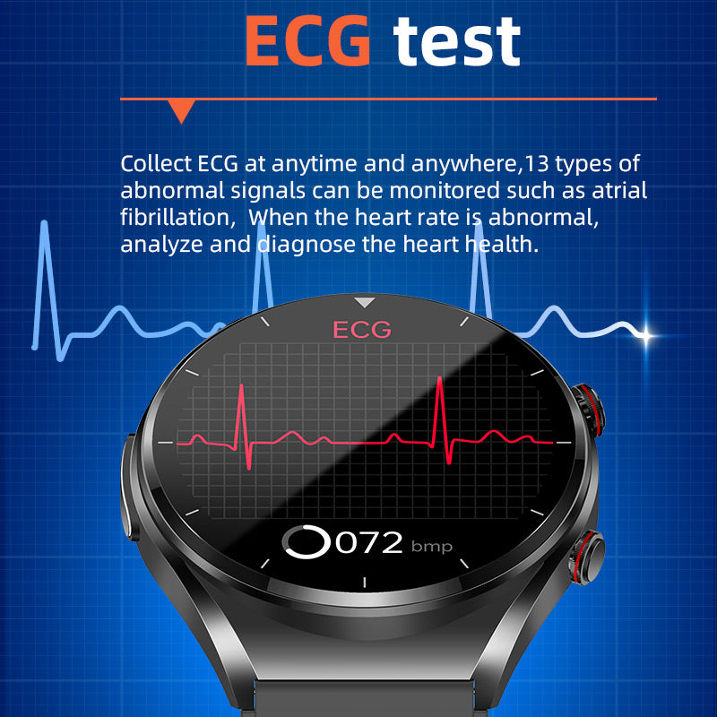 Smartwatch til sundhedsovervågning med EKG og pulsmåling