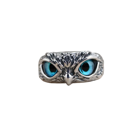Sølv Charm Ring med Ugle Design