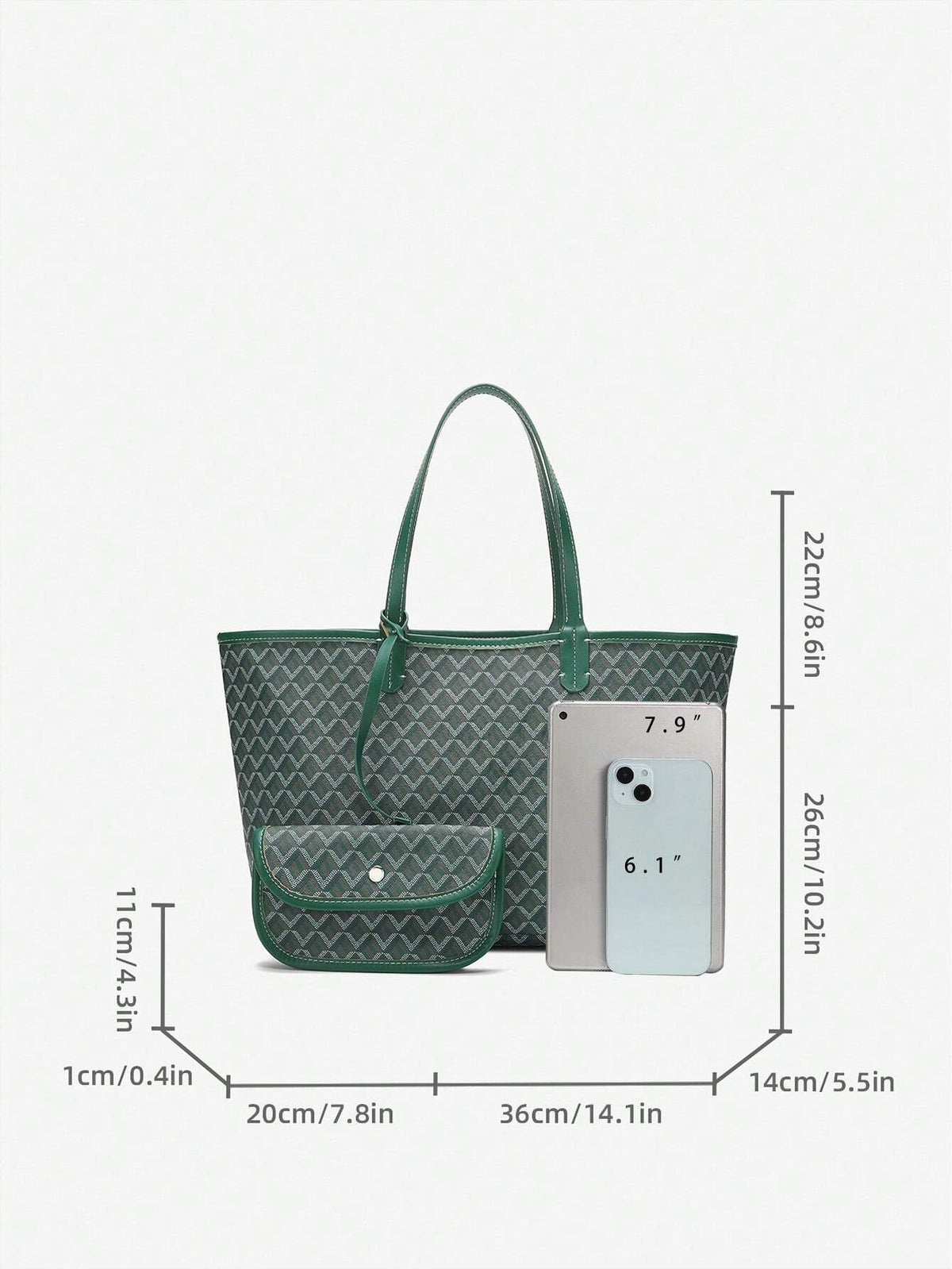 Tascova - Rumlig Shopper Med Grafisk Mønster