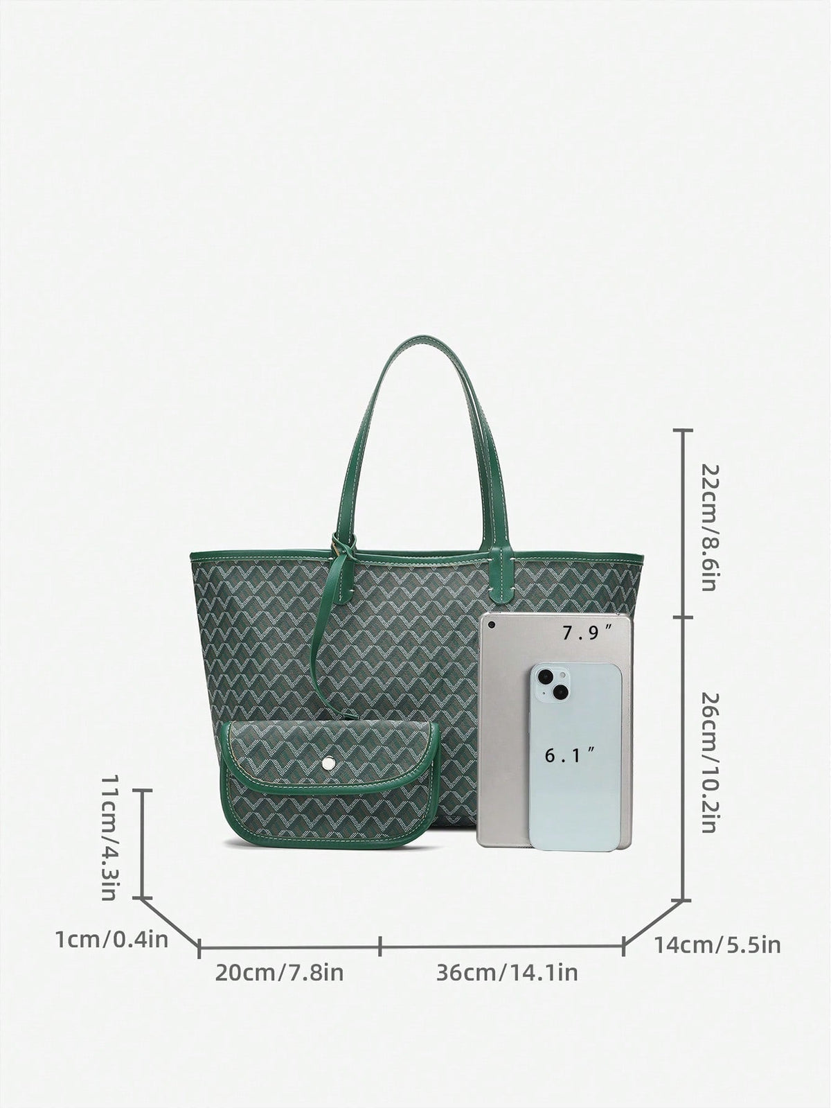 Tascova - Rumlig Shopper Med Grafisk Mønster