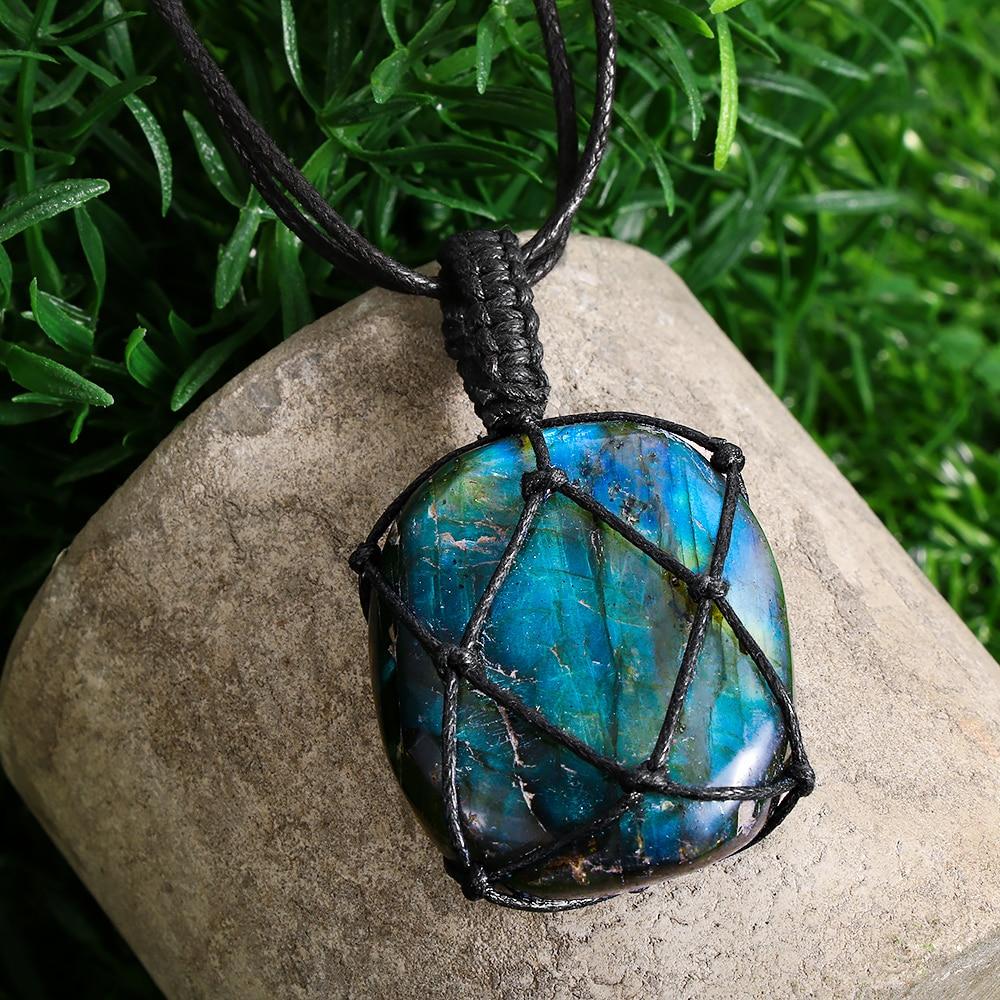 Unisex Dragon Heart Halskæde med Labradorit
