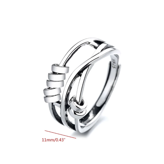 Unisex Justerbar Ring med Spinner Design