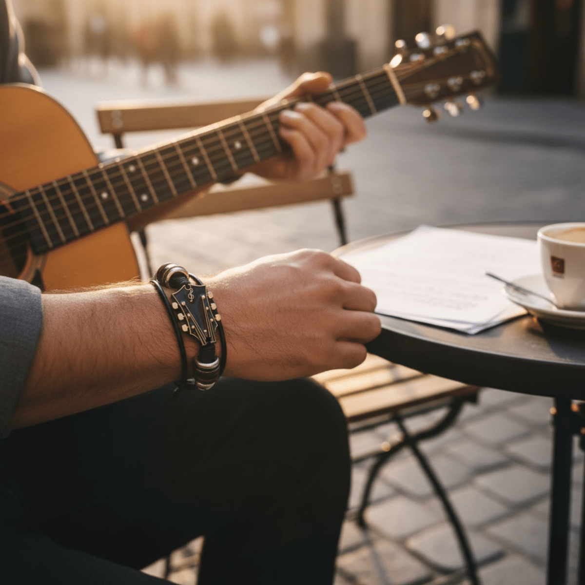 Unisex armbånd med Guitar-inspireret Design