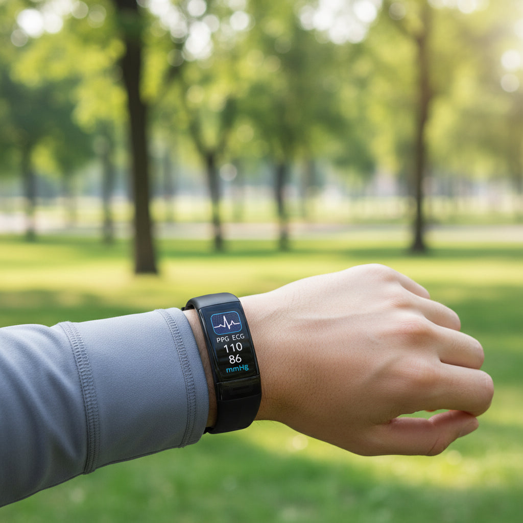 Unisex Smart Armbånd med EKG og Pulsmåler til Daglig Brug og Træning