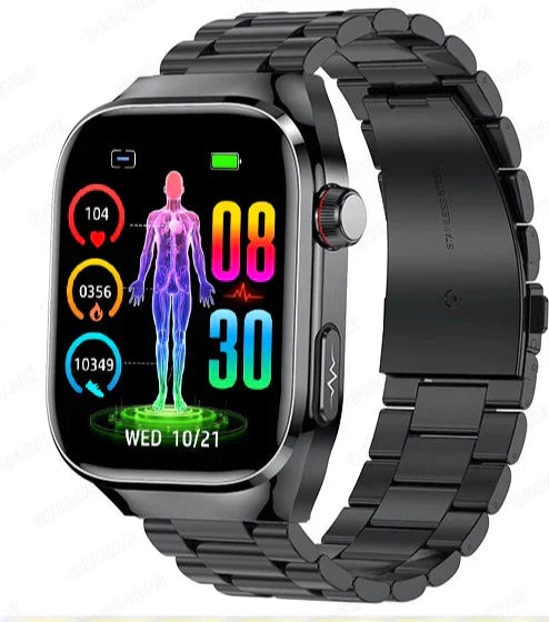 Unisex Smartwatch Med EKG Overvågning og AMOLED-Skærm