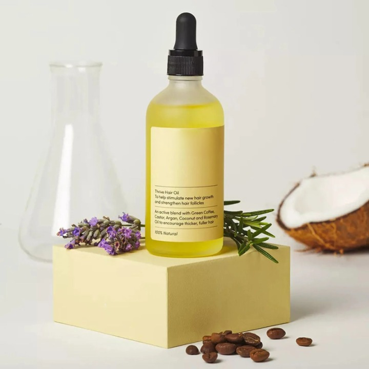 Vegansk Hårvækstolie | Naturlig Serum | Castor, Argan, Kokos